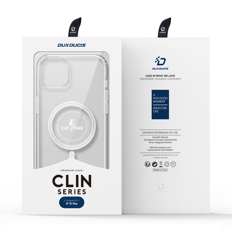 For iPhone 15 Plus DUX DUCIS Clin Mag Series Magsafe TPU Phone Case(Transparent)