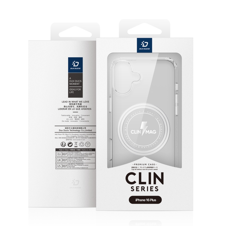 For iPhone 16 Plus DUX DUCIS Clin Mag Series Magsafe TPU Phone Case(Transparent) For iPhone 16 Plus DUX DUCIS Clin Mag Series Magsafe TPU Phone Case(Transparent)