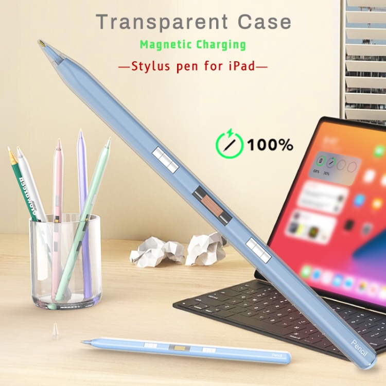 P10s Transparent Case Wireless Charging Stylus Pen for iPad 2018 or Later(Blue) P10s Transparent Case Wireless Charging Stylus Pen for iPad 2018 or Later(Blue)