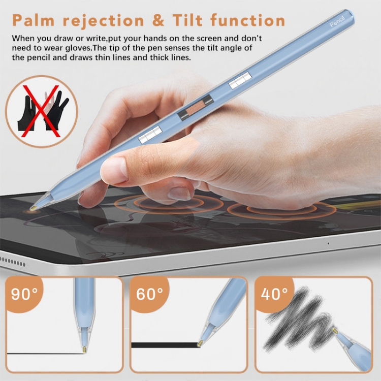 P10s Transparent Case Wireless Charging Stylus Pen for iPad 2018 or Later(Blue) P10s Transparent Case Wireless Charging Stylus Pen for iPad 2018 or Later(Blue)