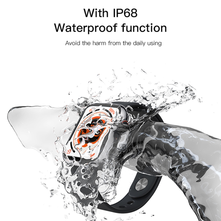 Yesido IO18 Reloj inteligente a prueba de agua IP68 de 1,95 pulgadas, compatible con monitoreo de frecuencia cardíaca / oxígeno en sangre (negro) - 8