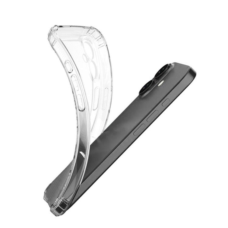 For iPhone 17 Four-Corner Shockproof Clear TPU Phone Case(Transparent)