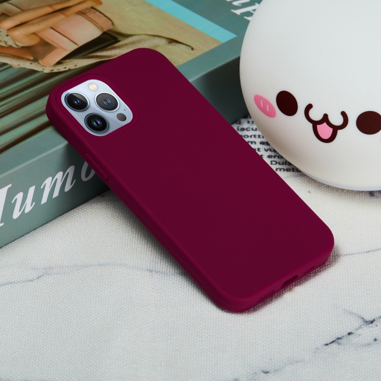 For iPhone 15 Pro Max Solid Color Silicone Phone Case(Violet)