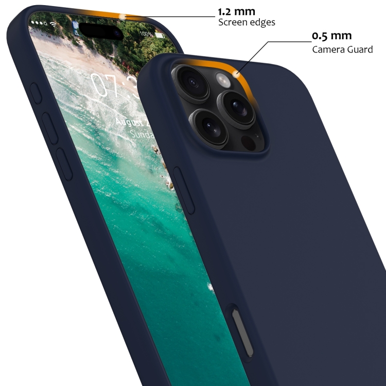 For iPhone 16 Pro Shockproof Silicone Magsafe Phone Case(Navy Blue) For iPhone 16 Pro Shockproof Silicone Magsafe Phone Case(Navy Blue)