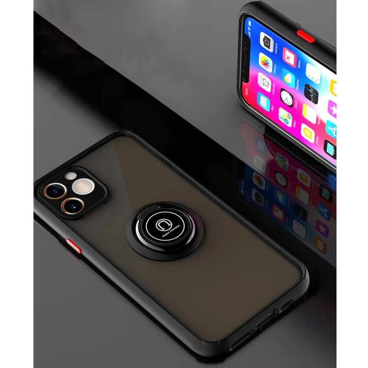 For iPhone 11 Pro Q Shadow 1 Generation Series TPU + PC Protective Case with 360 Degrees Rotate Ring Holder(Grey) - 1