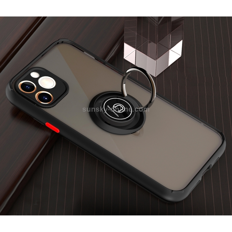 For iPhone 11 Pro Q Shadow 1 Generation Series TPU + PC Protective Case with 360 Degrees Rotate Ring Holder(Grey) - 3
