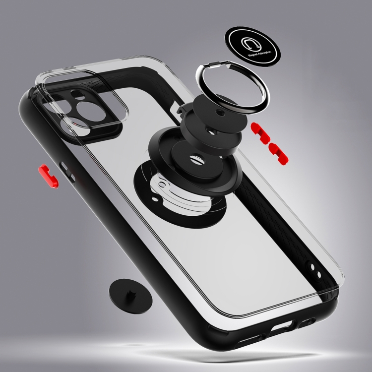 For iPhone 11 Q Shadow 1 Generation Series TPU + PC Protective Case with 360 Degrees Rotate Ring Holder(Grey) - 2