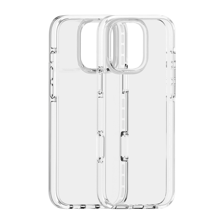 For iPhone 16 Pro Two-color Shockproof High Transparency TPU Phone Case(White) For iPhone 16 Pro Two-color Shockproof High Transparency TPU Phone Case(White)