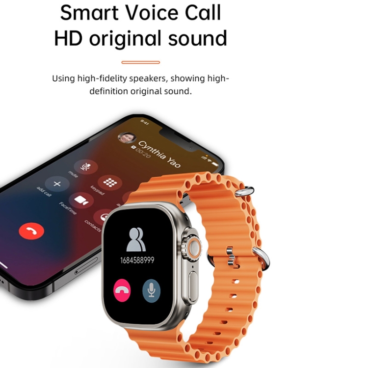 Facetime Audio Contacts On Apple Watch WS-E9 Ultra Inch IP67