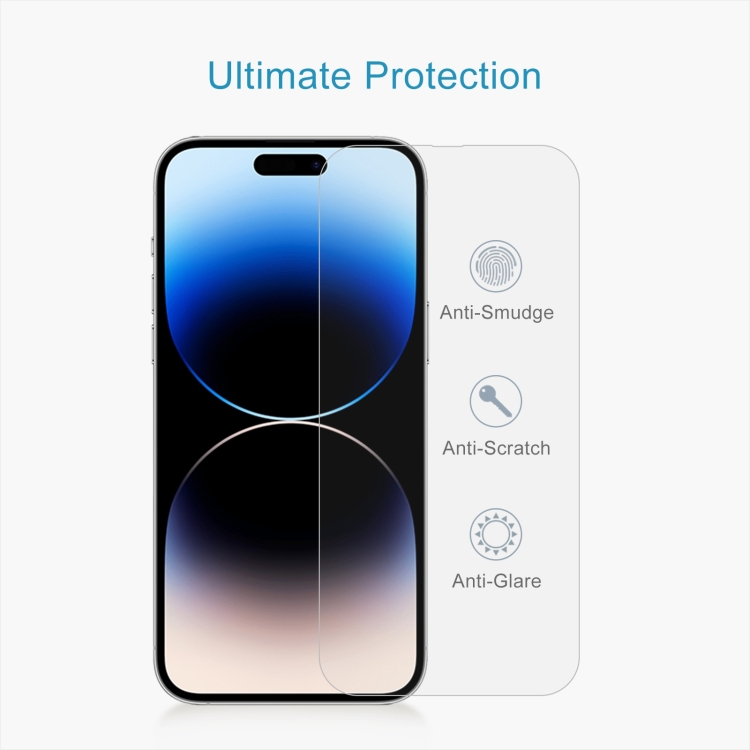 For iPhone 14 Pro 10pcs 0.26mm 9H 2.5D High Aluminum Tempered Glass Film For iPhone 14 Pro 10pcs 0.26mm 9H 2.5D High Aluminum Tempered Glass Film