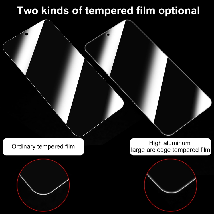 Para iPhone 15/15 Pro 0.26mm 9H 2.5D Película de vidrio templado de aluminio