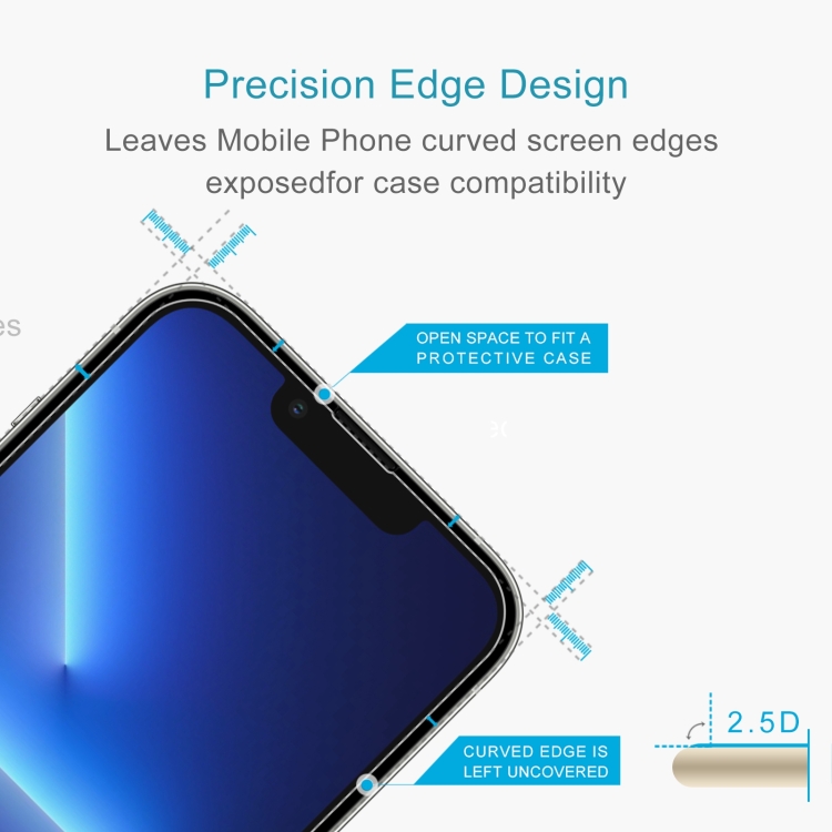 For iPhone 13 / 13 Pro 50pcs 0.26mm 9H 2.5D High Aluminum Tempered Glass Film For iPhone 13 / 13 Pro 50pcs 0.26mm 9H 2.5D High Aluminum Tempered Glass Film