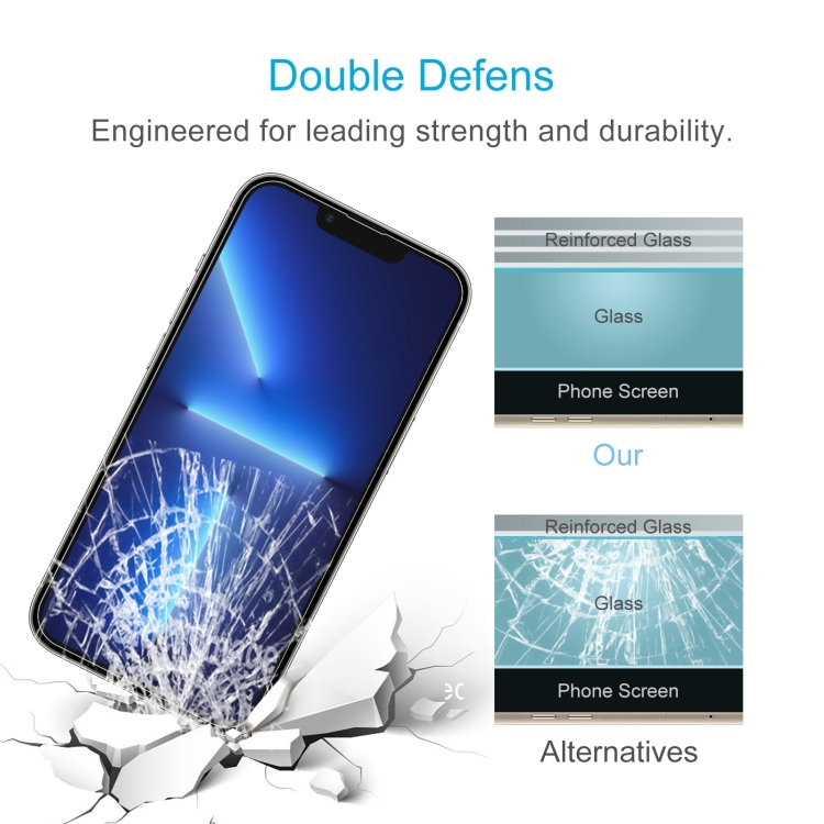 For iPhone 13 / 13 Pro 50pcs 0.26mm 9H 2.5D High Aluminum Tempered Glass Film For iPhone 13 / 13 Pro 50pcs 0.26mm 9H 2.5D High Aluminum Tempered Glass Film
