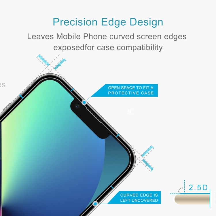 For iPhone 13 mini 50pcs 0.26mm 9H 2.5D High Aluminum Tempered Glass Film For iPhone 13 mini 50pcs 0.26mm 9H 2.5D High Aluminum Tempered Glass Film