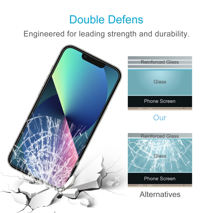 For iPhone 13 mini 50pcs 0.26mm 9H 2.5D High Aluminum Tempered Glass Film For iPhone 13 mini 50pcs 0.26mm 9H 2.5D High Aluminum Tempered Glass Film