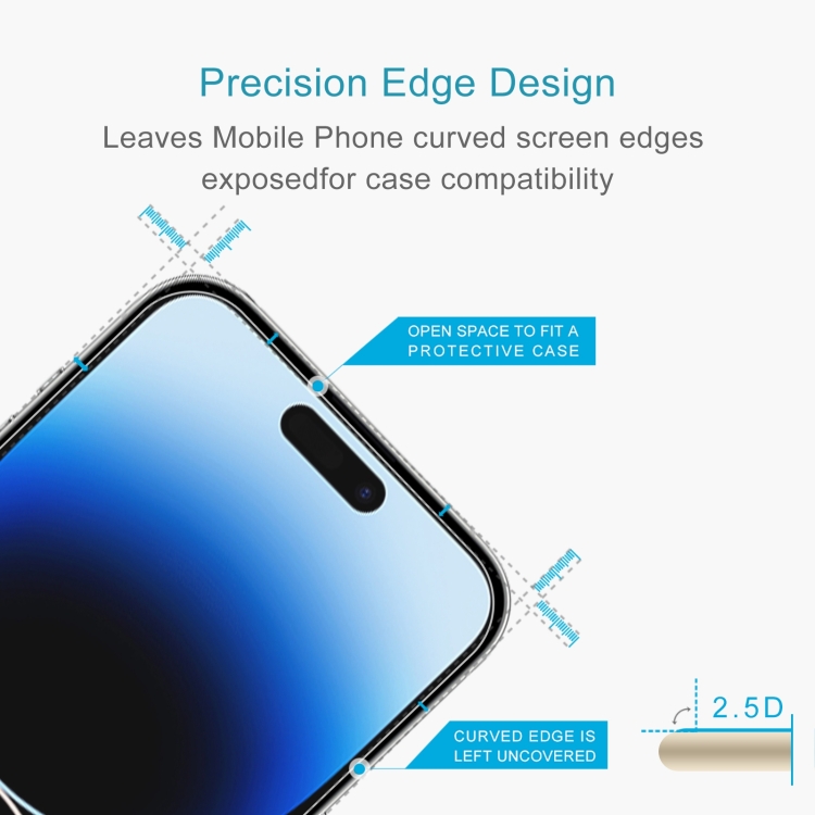For iPhone 15 Plus / 15 Pro Max 50pcs 0.26mm 9H 2.5D High Aluminum Tempered Glass Film For iPhone 15 Plus / 15 Pro Max 50pcs 0.26mm 9H 2.5D High Aluminum Tempered Glass Film