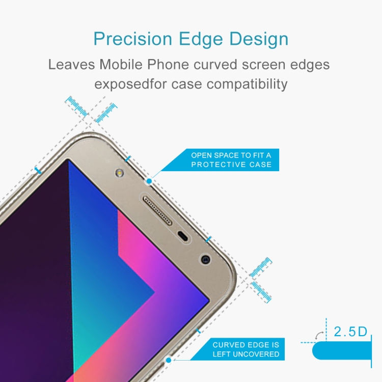 For Samsung Galaxy J7 Core Half-screen Transparent Tempered Glass Film - 2