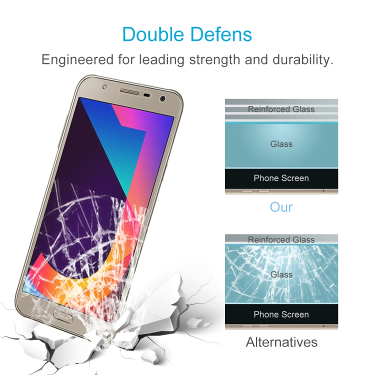 For Samsung Galaxy J7 Core Half-screen Transparent Tempered Glass Film - 4