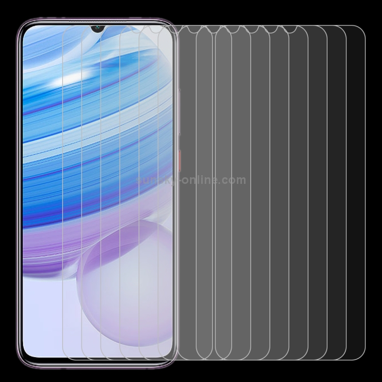 For Xiaomi Redmi 10X 5G 10 PCS Half-screen Transparent Tempered Glass Film - 8