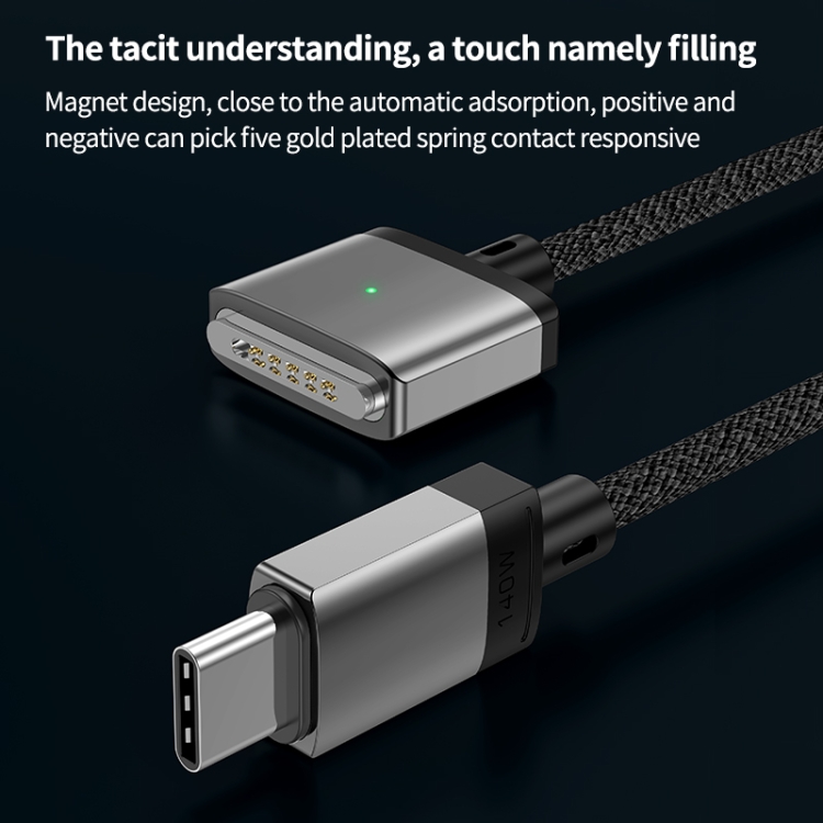 140W Type-C to Magsafe 3 Magnetic Charging Cable, Length:2m(Blue) 140W Type-C to Magsafe 3 Magnetic Charging Cable, Length:2m(Blue)