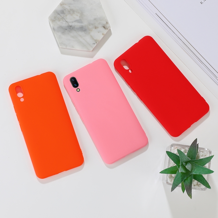 For Vivo X21 Shockproof Frosted TPU Protective Case(Orange) - 1