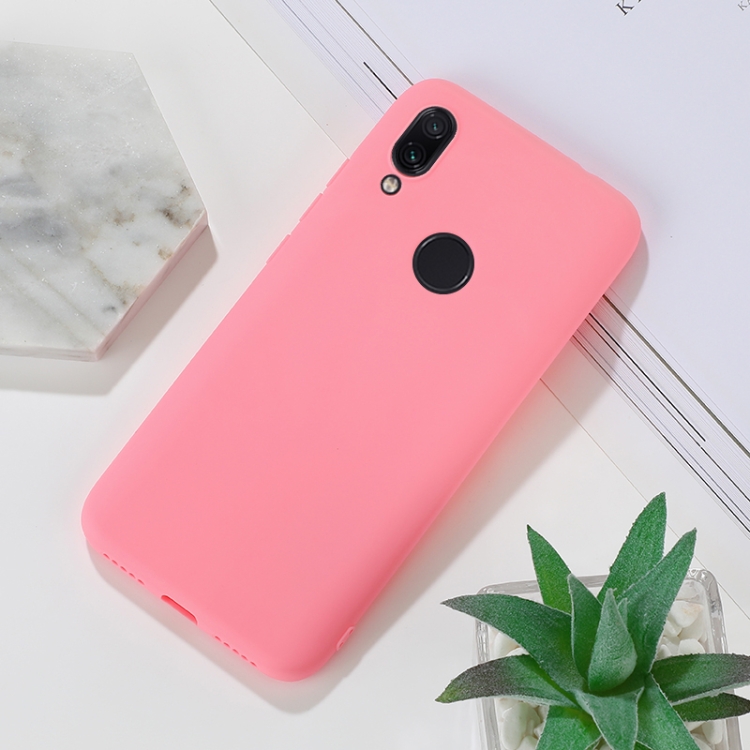 For Xiaomi Redmi 7 Shockproof Frosted TPU Protective Case(Pink) - 3