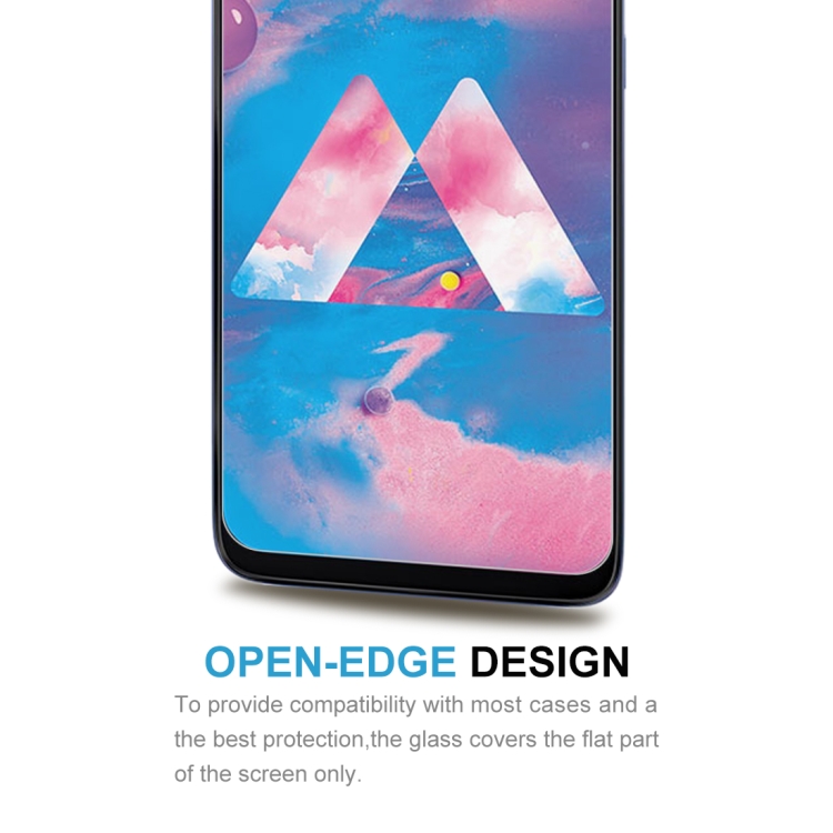 For Samsung Galaxy A40s 50 PCS Half-screen Transparent Tempered Glass Film - 5
