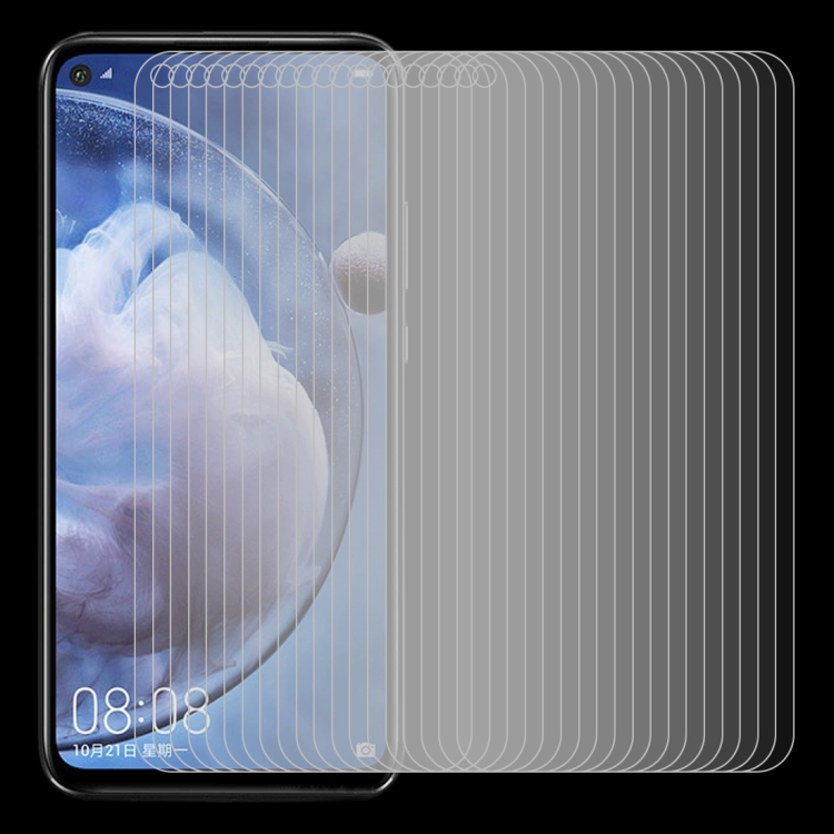 For Huawei nova 5z 50 PCS Half-screen Transparent Tempered Glass Film - 7