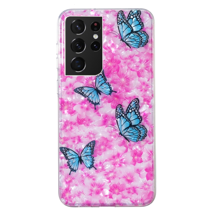 For Samsung Galaxy S21 Ultra 5G IMD Shell Pattern TPU Phone Case(Colorful Butterfly) For Samsung Galaxy S21 Ultra 5G IMD Shell Pattern TPU Phone Case(Colorful Butterfly)