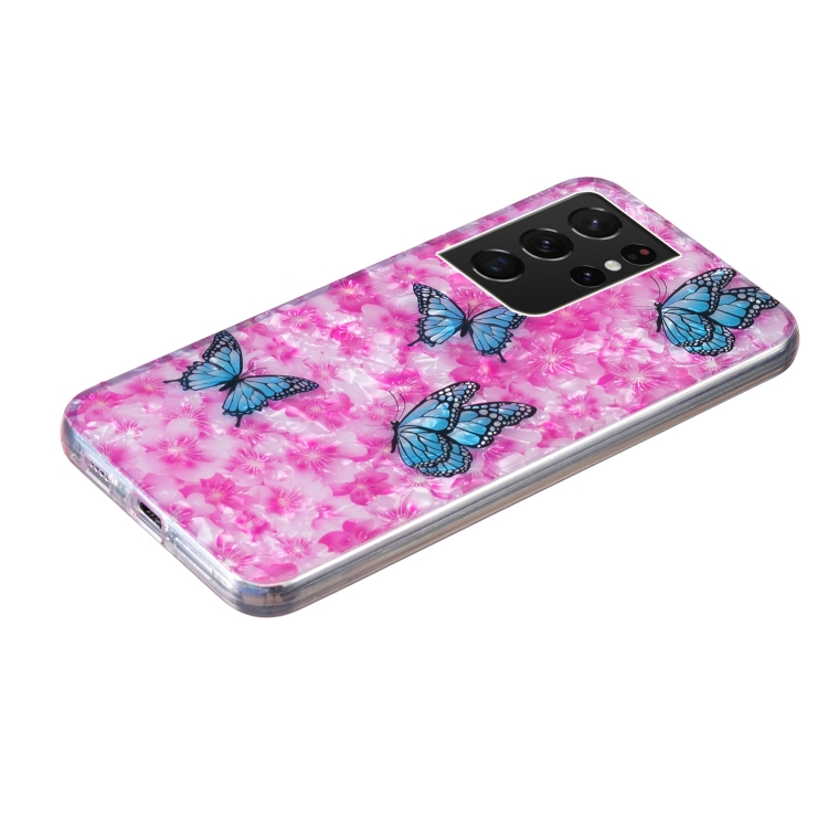 For Samsung Galaxy S21 Ultra 5G IMD Shell Pattern TPU Phone Case(Colorful Butterfly) For Samsung Galaxy S21 Ultra 5G IMD Shell Pattern TPU Phone Case(Colorful Butterfly)