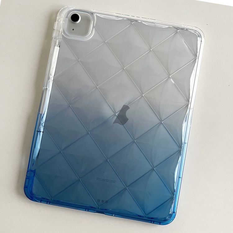 For iPad 10th Gen 10.9 2022 Gradient Diamond Plaid TPU Tablet Case(Gradient Blue)