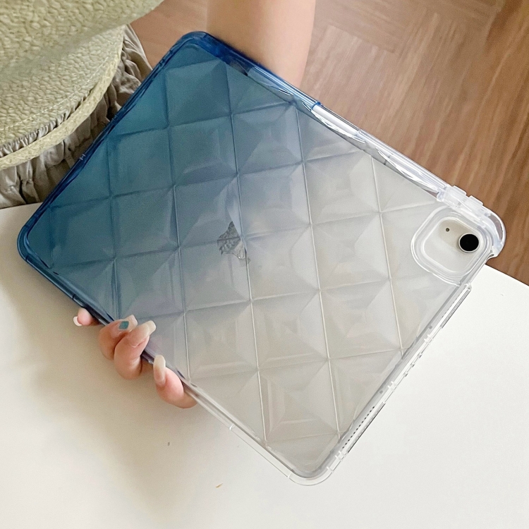 For iPad 10th Gen 10.9 2022 Gradient Diamond Plaid TPU Tablet Case(Gradient Blue)