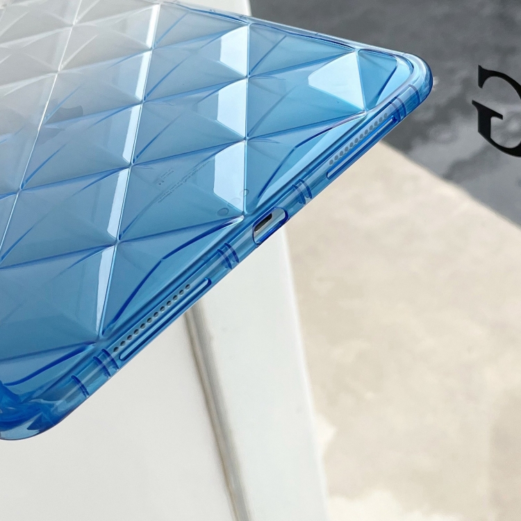 For iPad 10th Gen 10.9 2022 Gradient Diamond Plaid TPU Tablet Case(Gradient Blue)