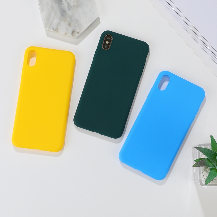 For iPhone XS Max Shockproof Frosted TPU Protective Case(Green) - 1