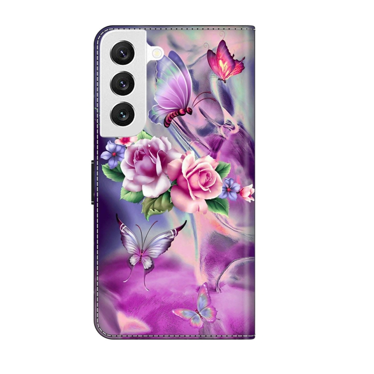For Samsung Galaxy S22 Crystal 3D Shockproof Protective Leather Phone Case(Butterfly) For Samsung Galaxy S22 Crystal 3D Shockproof Protective Leather Phone Case(Butterfly)