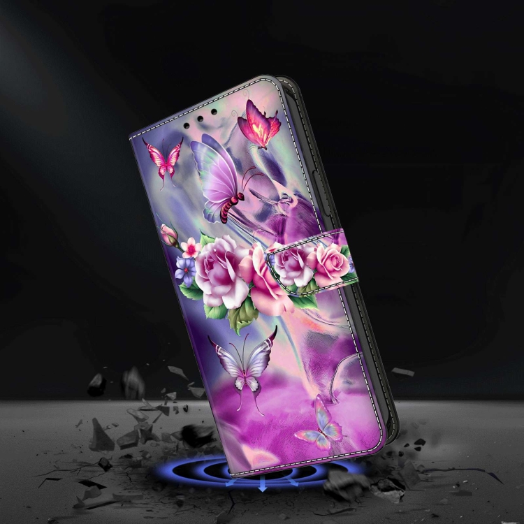 For Samsung Galaxy S22 Crystal 3D Shockproof Protective Leather Phone Case(Butterfly) For Samsung Galaxy S22 Crystal 3D Shockproof Protective Leather Phone Case(Butterfly)