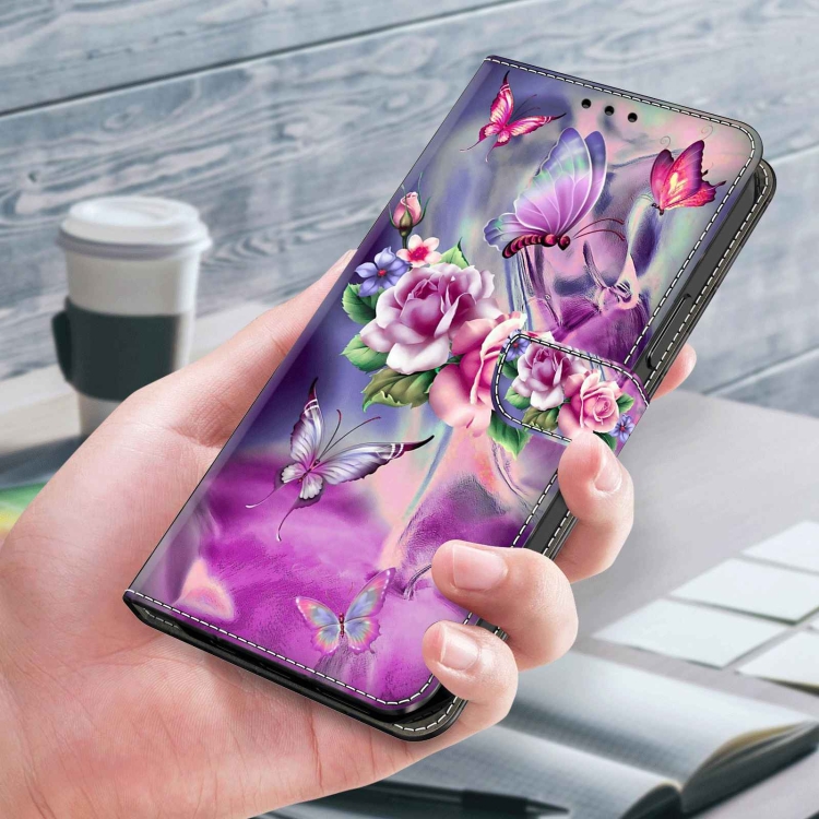 For Samsung Galaxy S22 Crystal 3D Shockproof Protective Leather Phone Case(Butterfly) For Samsung Galaxy S22 Crystal 3D Shockproof Protective Leather Phone Case(Butterfly)