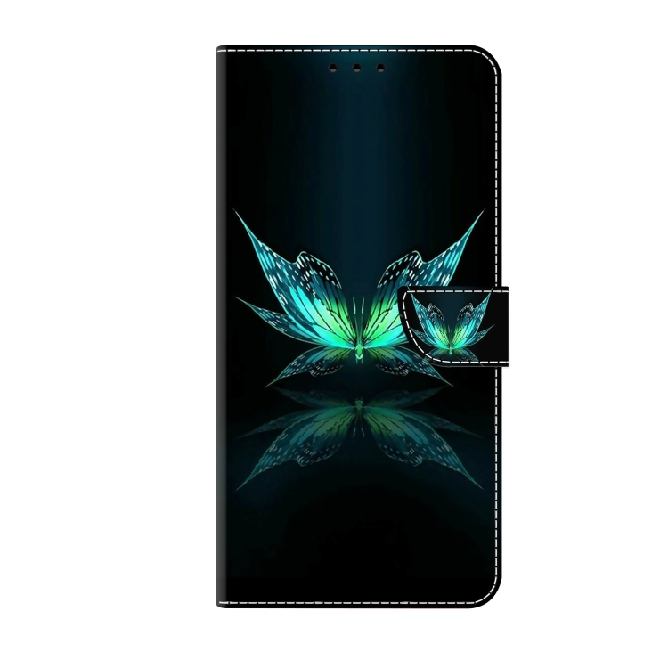 For Samsung Galaxy S23+ Crystal 3D Shockproof Protective Leather Phone Case(Reflection Dutterfly)