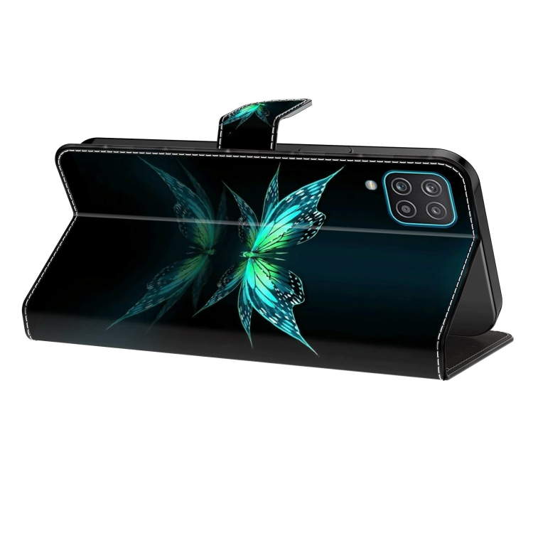 For Samsung Galaxy S23+ Crystal 3D Shockproof Protective Leather Phone Case(Reflection Dutterfly)