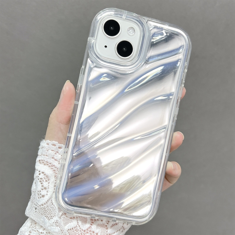 For iPhone 14 Plus Sequin Waves TPU Phone Case(Silver) For iPhone 14 Plus Sequin Waves TPU Phone Case(Silver)