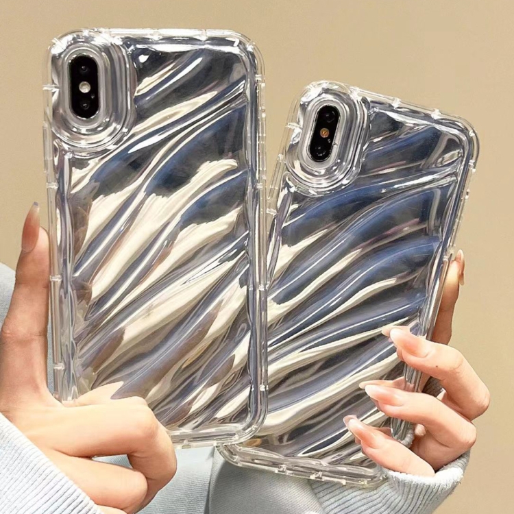 For iPhone 14 Plus Sequin Waves TPU Phone Case(Silver) For iPhone 14 Plus Sequin Waves TPU Phone Case(Silver)