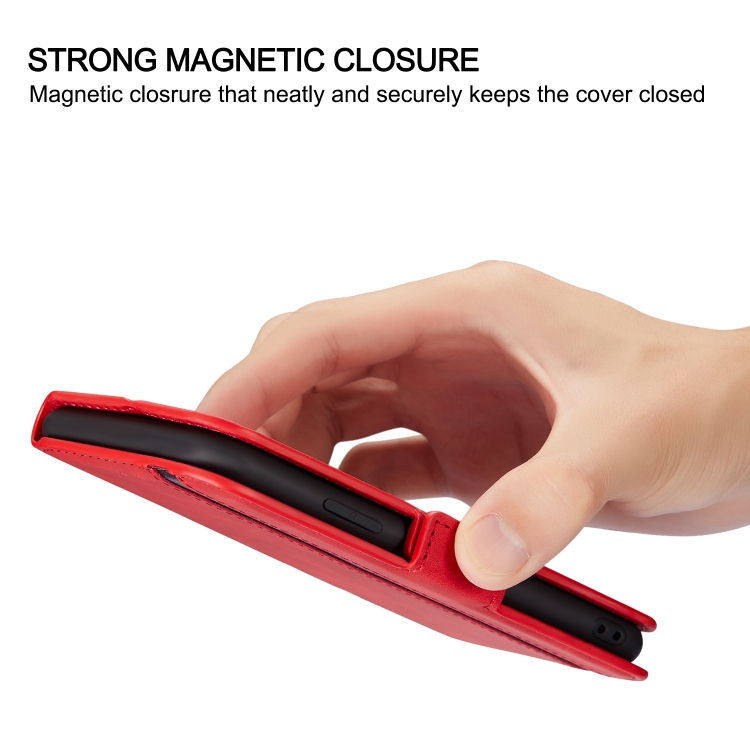 For Xiaomi Redmi Note 9 Pro / Note 9S / Note 9 Pro Max Retro Frosted Oil-side Horizontal Flip Leather Case with Holder & Card Slots(Red) - 6