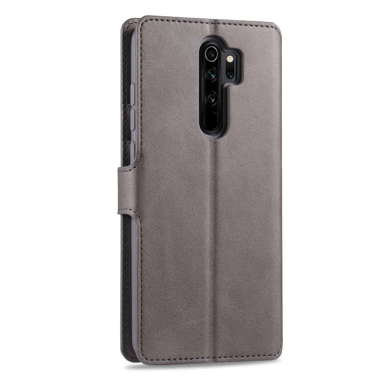For Xiaomi Redmi Note 8 Pro AZNS Calf Texture Horizontal Flip Leather Case, with Holder & Card Slots & Wallet & Photo Frame(Grey) - 3