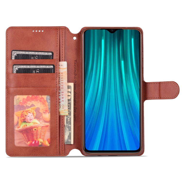 For Xiaomi Redmi Note 8 Pro AZNS Calf Texture Horizontal Flip Leather Case, with Holder & Card Slots & Wallet & Photo Frame(Grey) - 5