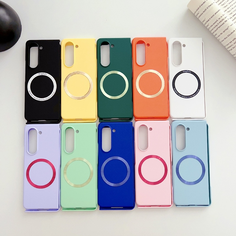 For Samsung Galaxy Z Fold5 Skin Feel Magsafe Magnetic Shockproof PC Phone Case(Blue) For Samsung Galaxy Z Fold5 Skin Feel Magsafe Magnetic Shockproof PC Phone Case(Blue)