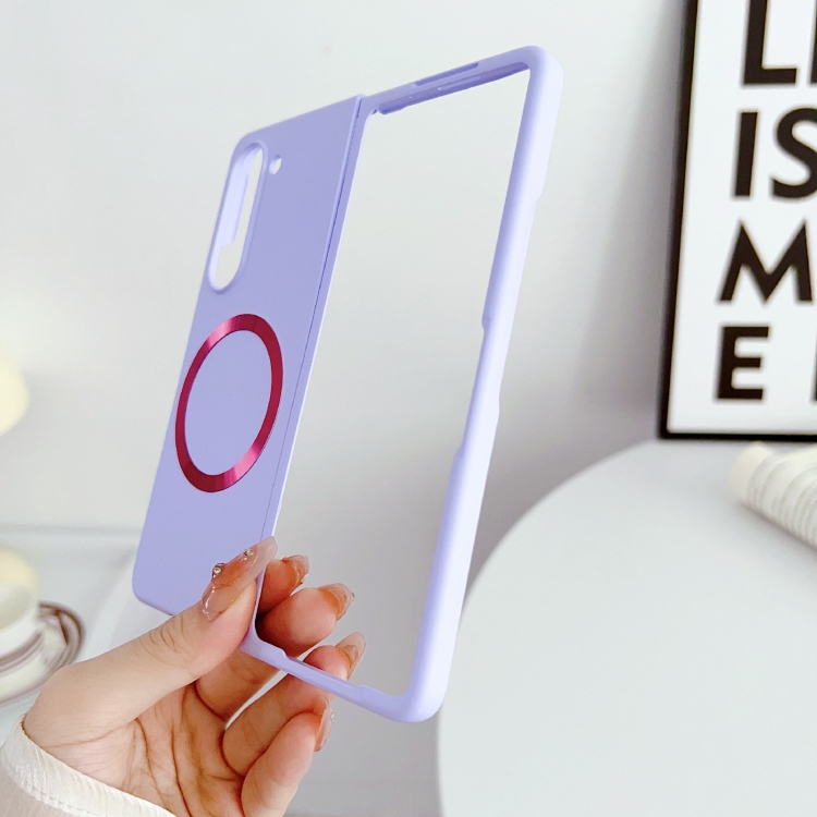 For Samsung Galaxy Z Fold6 Skin Feel Magsafe Magnetic Shockproof PC Phone Case(Purple) For Samsung Galaxy Z Fold6 Skin Feel Magsafe Magnetic Shockproof PC Phone Case(Purple)