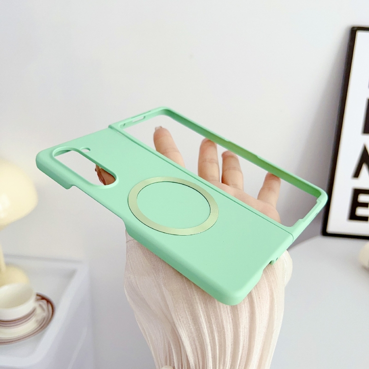 For Samsung Galaxy Z Fold6 Skin Feel Magsafe Magnetic Shockproof PC Phone Case(Green)