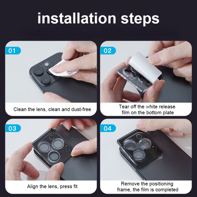 For iPhone 14 Pro / 14 Pro Max MOMAX Eagle Eye Independent Full Cover Phone Lens Glass Film(Dark Purple)