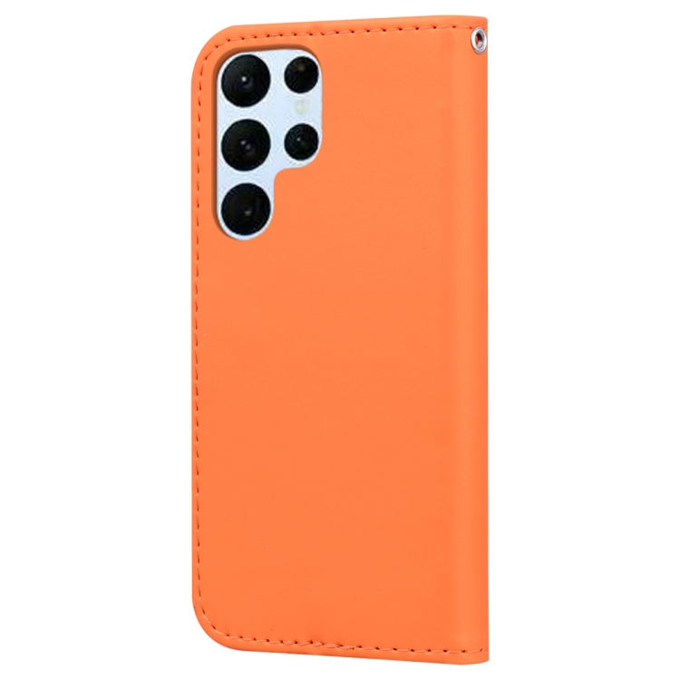 For Samsung Galaxy S23 Ultra 5G Cartoon Buckle Horizontal Flip Leather Phone Case(Orange) For Samsung Galaxy S23 Ultra 5G Cartoon Buckle Horizontal Flip Leather Phone Case(Orange)