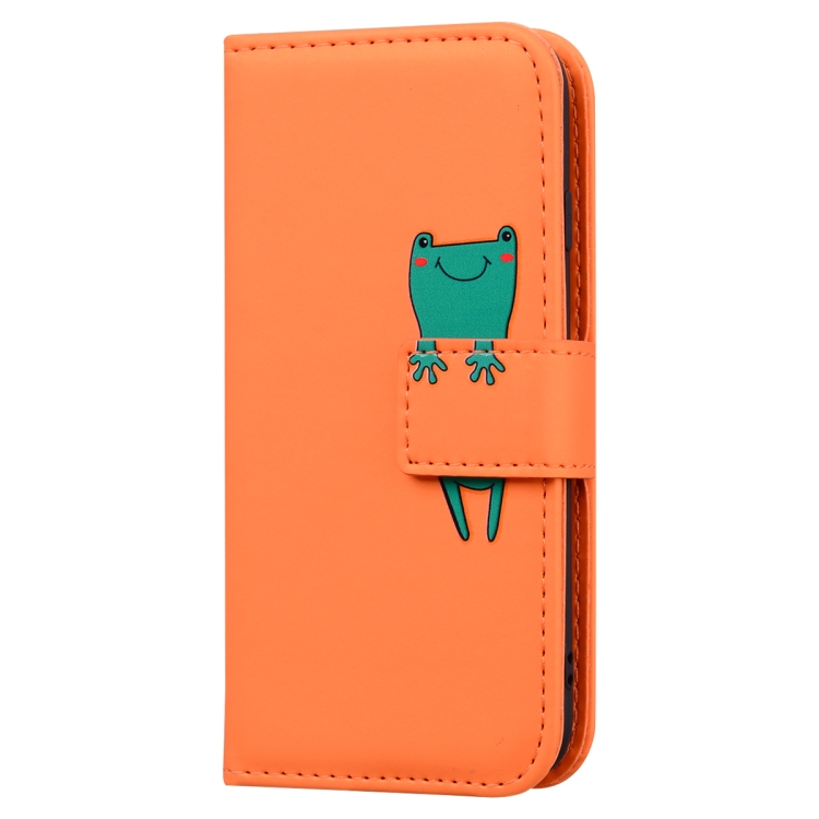 For Samsung Galaxy S23+ 5G Cartoon Buckle Horizontal Flip Leather Phone Case(Orange)